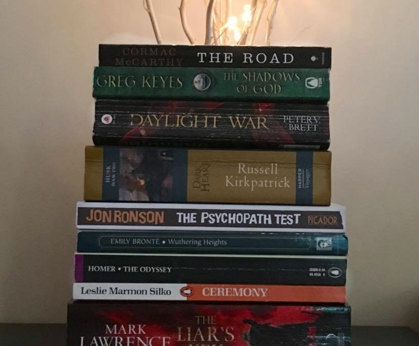 NaPoWriMo Day 10 – Book Spine Poetry